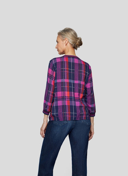 Rabe Checked Print Top