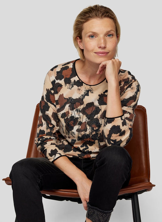 Rabe Leopard Print Pullover