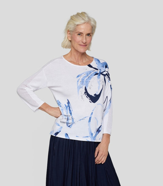 Rabe Abstract Floral Pullover