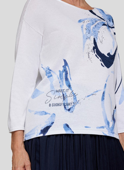 Rabe Abstract Floral Pullover