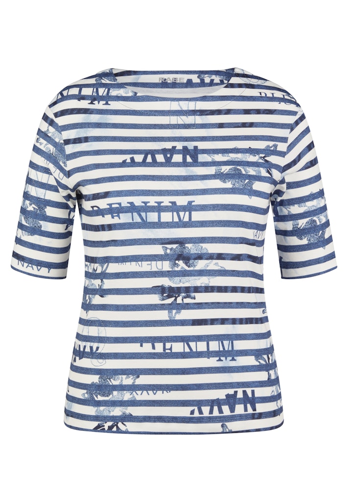 Rabe Striped Boat Neck Top