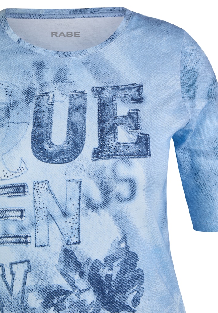 Rabe Blue Graffiti Print Top