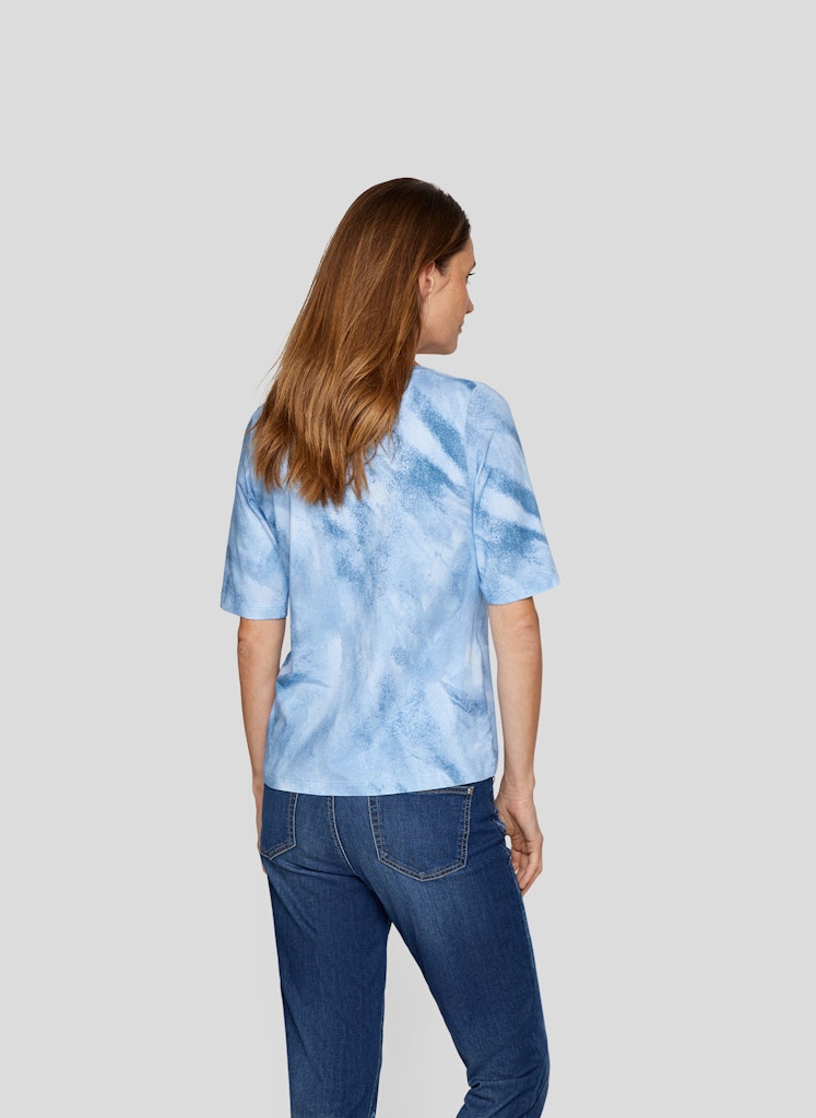 Rabe Blue Graffiti Print Top