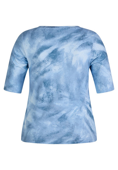 Rabe Blue Graffiti Print Top