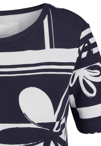 Rabe Navy Mix Print T-shirt