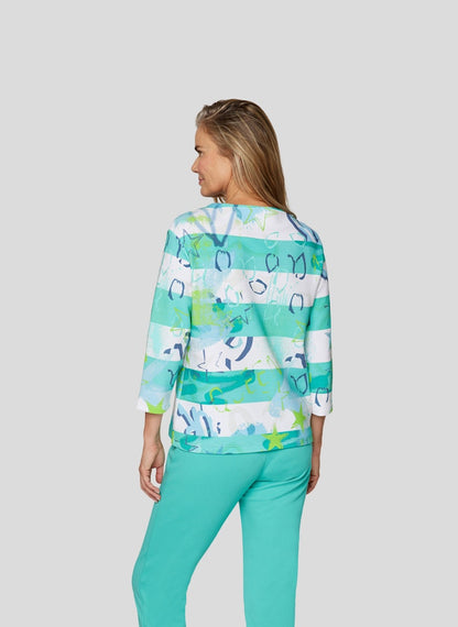 Rabe Green Mix Print Top