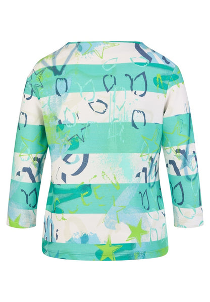 Rabe Green Mix Print Top