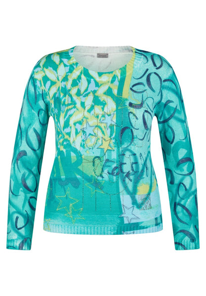 Rabe Green Mix Print Pullover