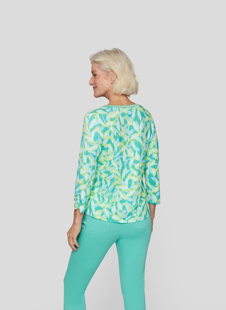 Rabe Green Abstract Print Top