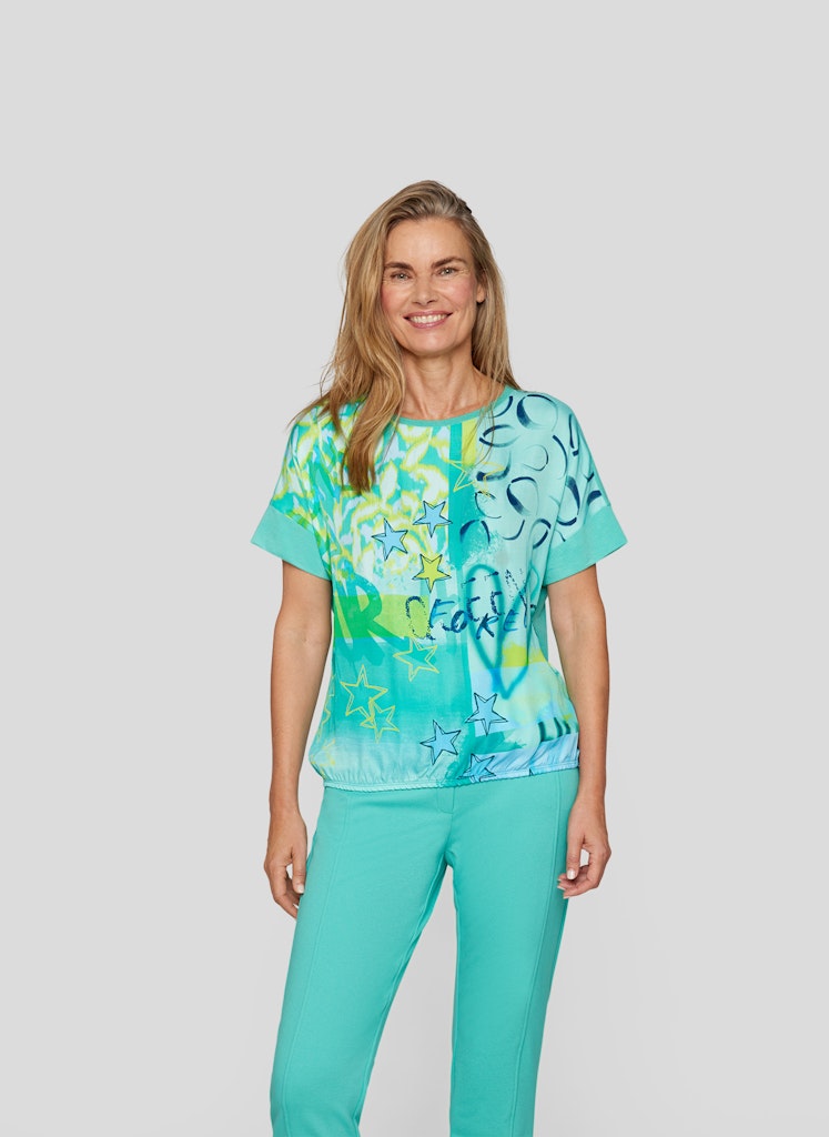 Rabe Green Mix Print Top