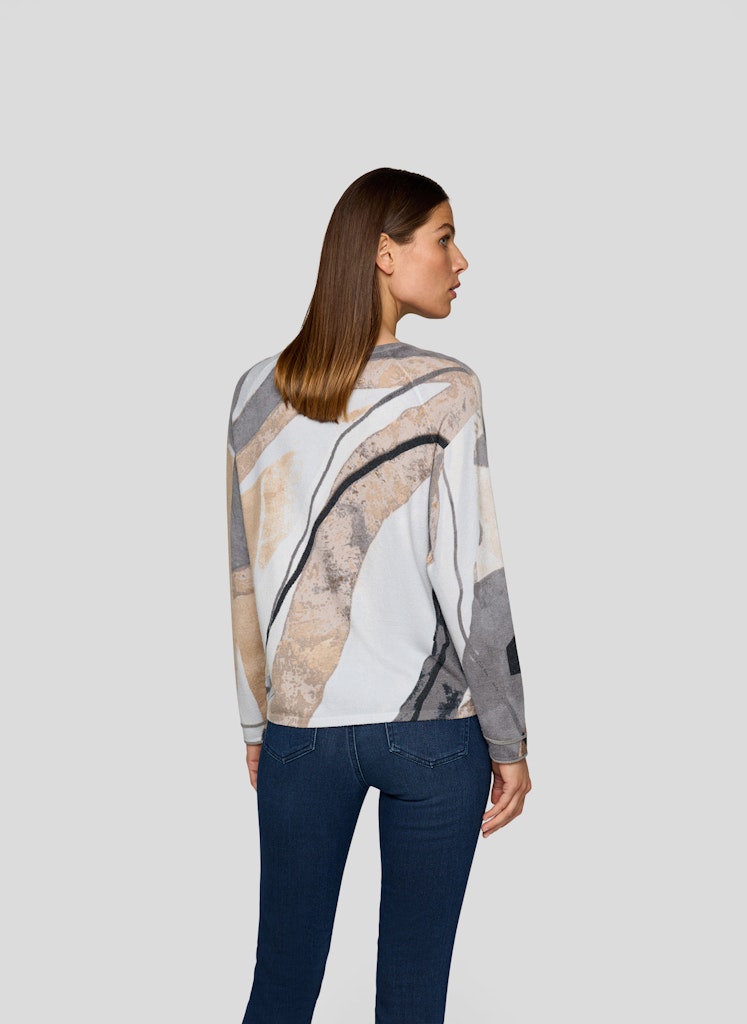 Rabe Silver Print Raglan Sleeve Top