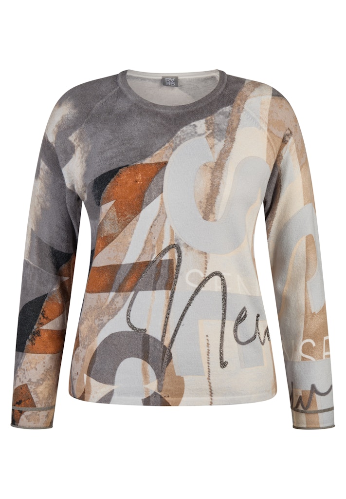 Rabe Silver Print Raglan Sleeve Top