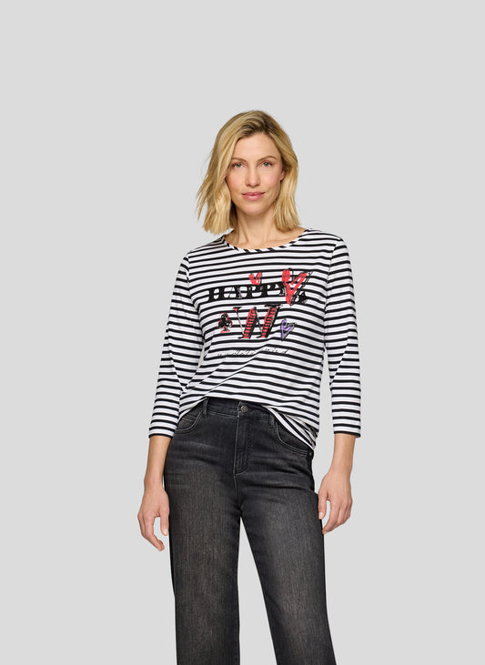 Rabe Black Striped Top