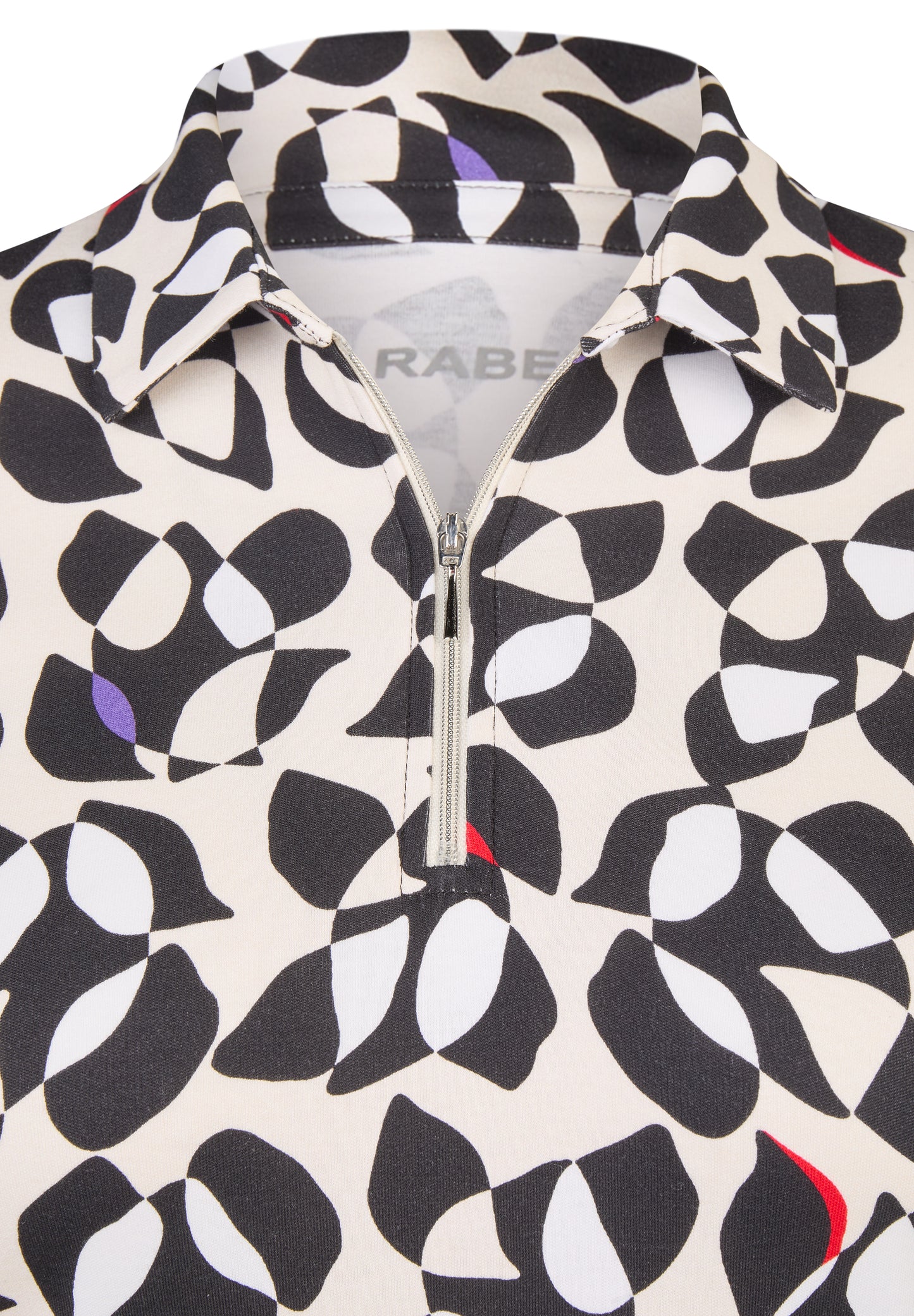 Rabe Black Abstract Print Top