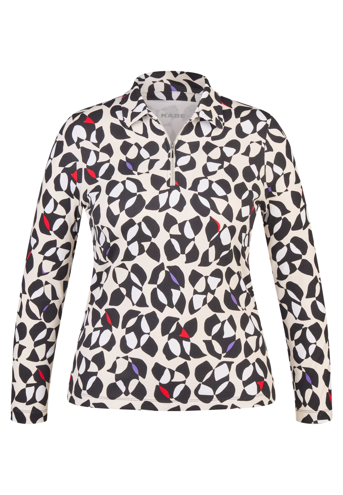Rabe Black Abstract Print Top