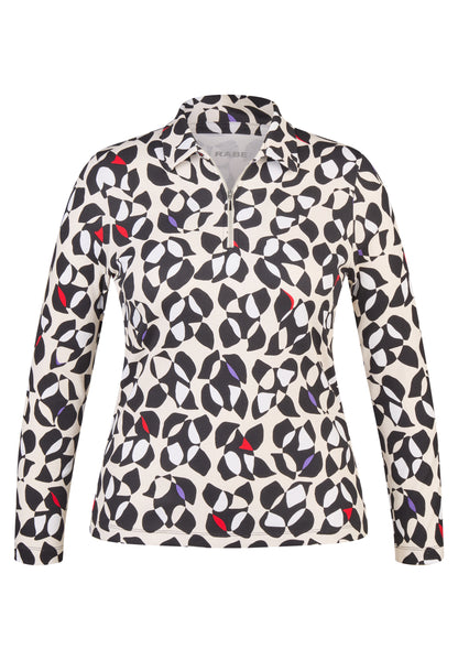 Rabe Black Abstract Print Top