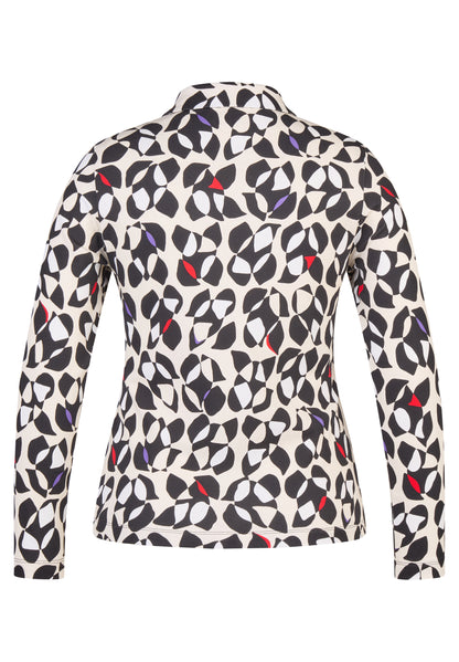 Rabe Black Abstract Print Top