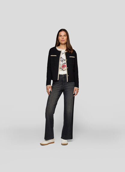 Rabe Black Contrast Trim Jacket
