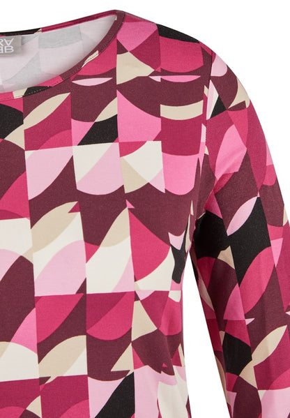 Rabe Mallow Pink Abstract Print Top