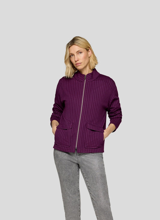 Rabe Plum Houndstooth Jacket