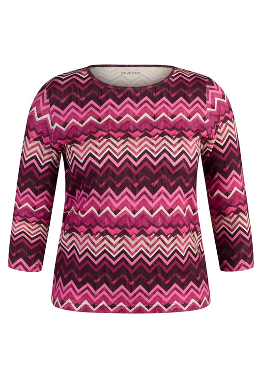 Rabe Plum Zig Zag Top