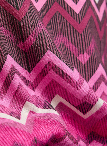 Rabe Plum Abstract Collared Top