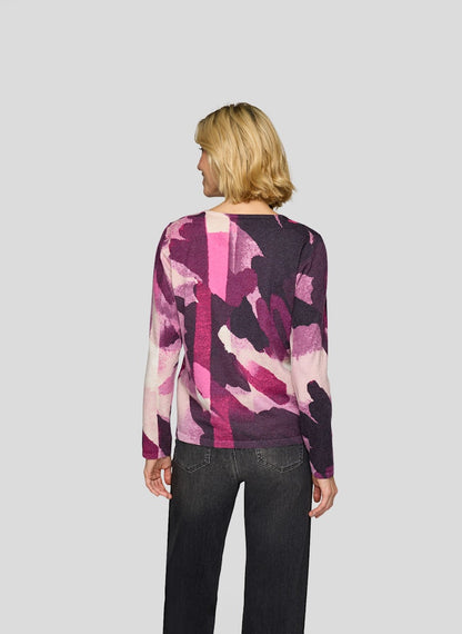Rabe Plum Abstract Sweater
