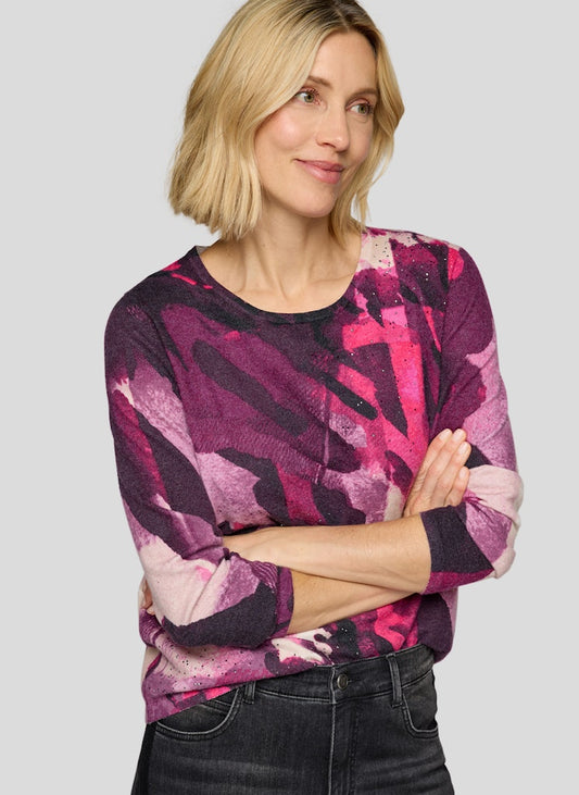 Rabe Plum Abstract Sweater