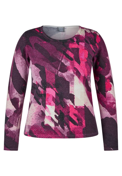 Rabe Plum Abstract Sweater