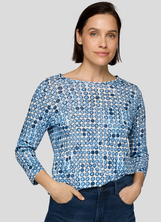 Rabe Blue Circle Print Top