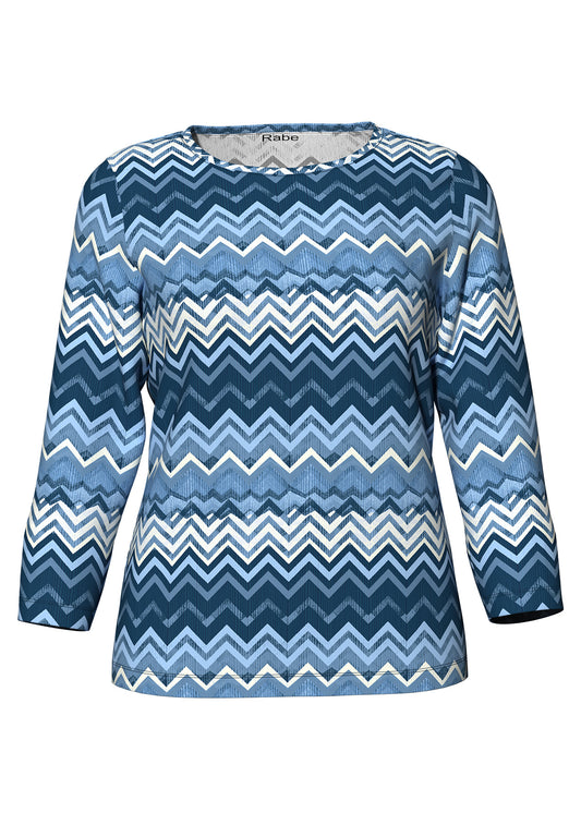 Rabe Light Blue Zig Zag Top