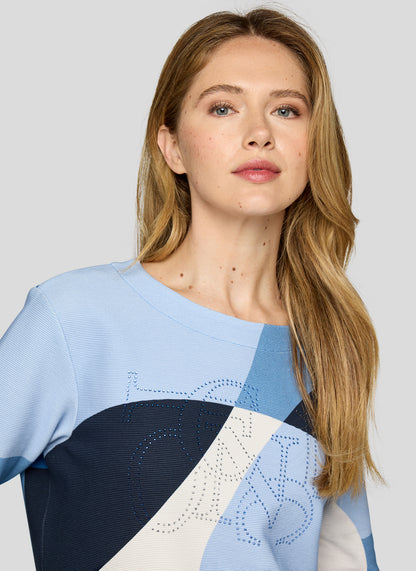 Rabe Blue ColorBlock Top