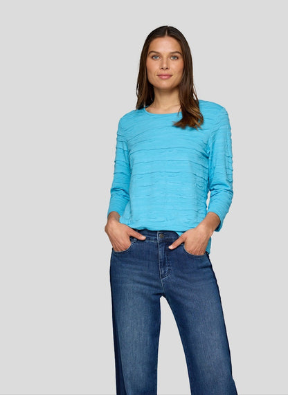 Rabe Turquoise Wrinkle Effect Top