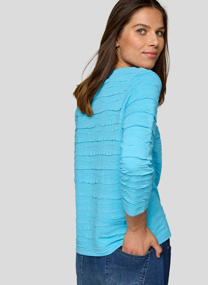 Rabe Turquoise Wrinkle Effect Top
