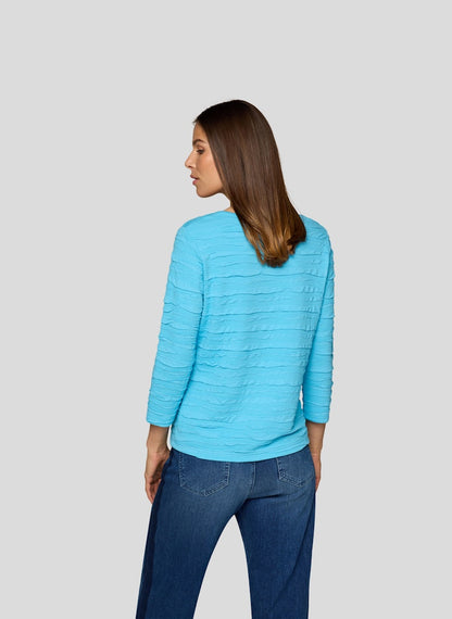 Rabe Turquoise Wrinkle Effect Top