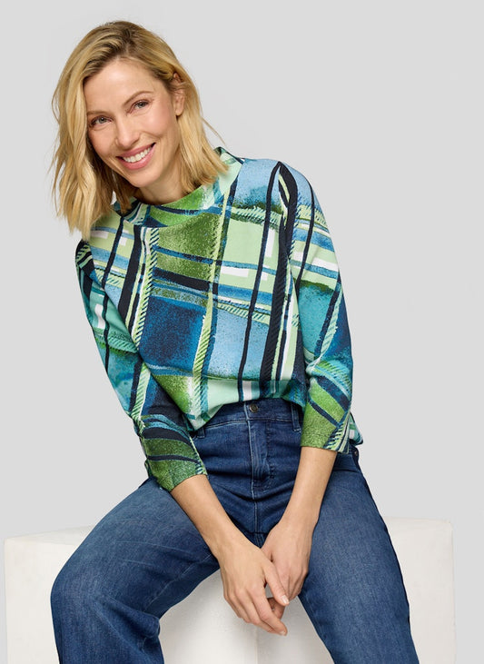 Rabe Green Check Top