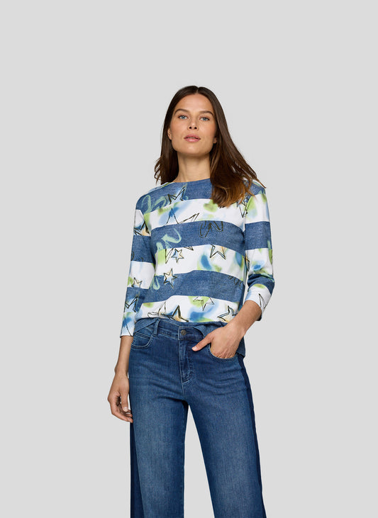 Rabe Dark Blue Stars & Stripes Top