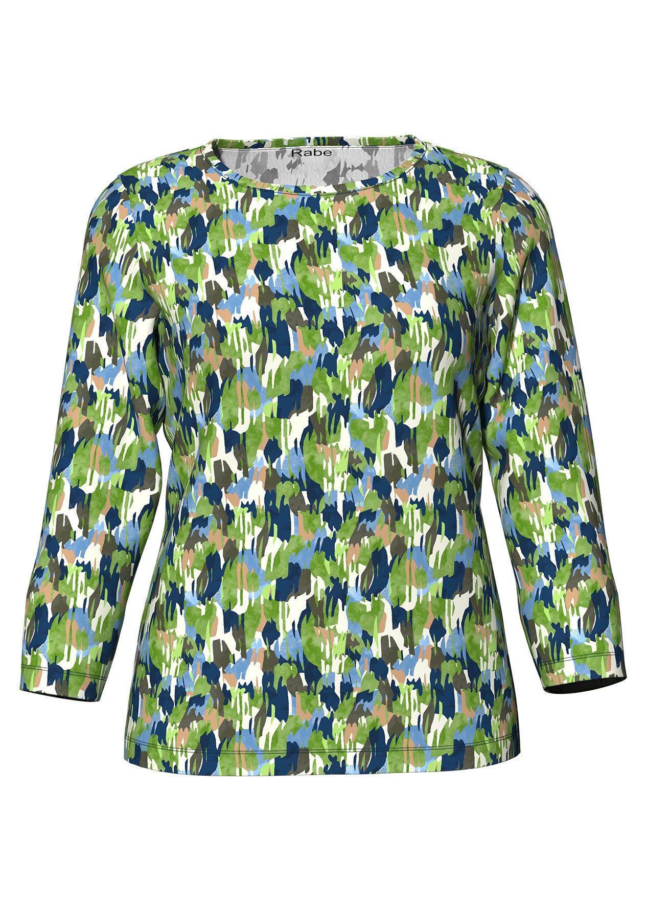 Rabe Green Abstract Print Top