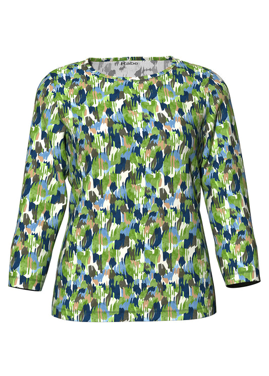 Rabe Green Abstract Print Top