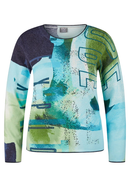 Rabe Green Mix Print Pullover