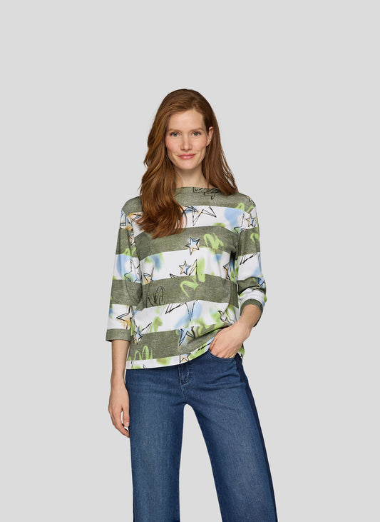 Rabe Green Stars & Stripes Top