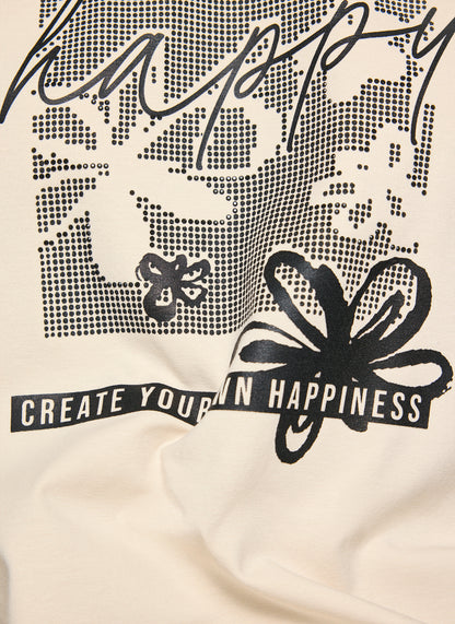 Rabe Cream Happy Print Top