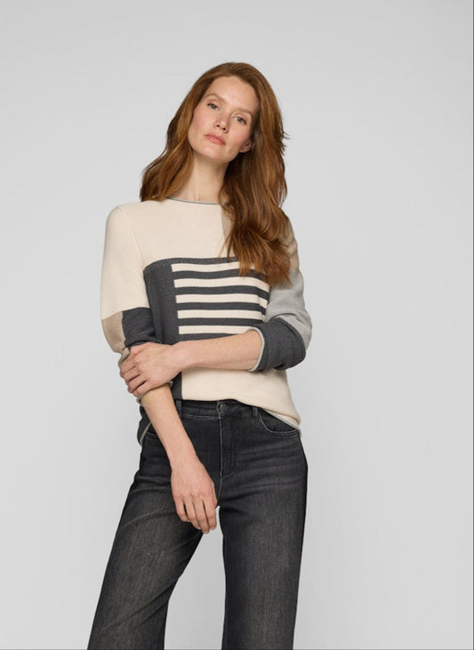 Rabe Neutral Structured Sweater