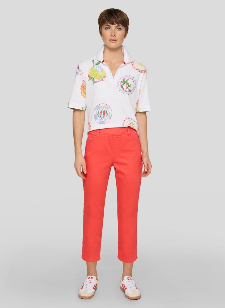 Rabe White Motif Print Top