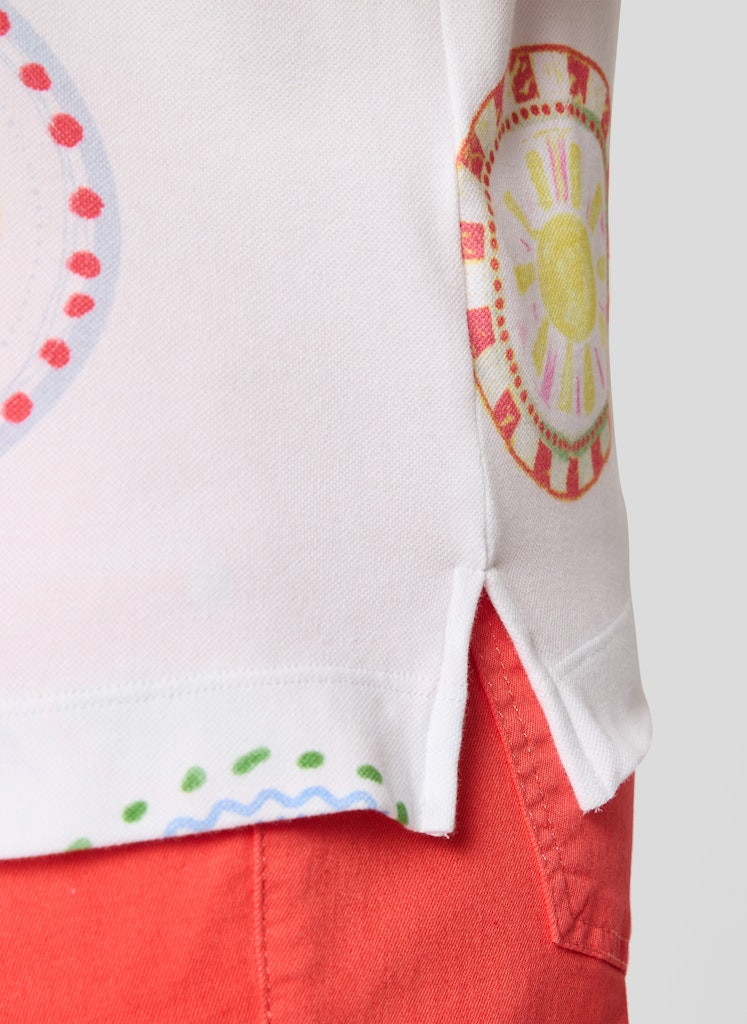Rabe White Motif Print Top