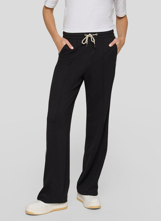 Rabe Black Side Stripe Casual Trousers
