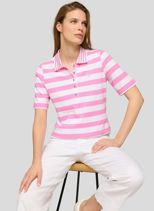 Rabe Striped Polo Top
