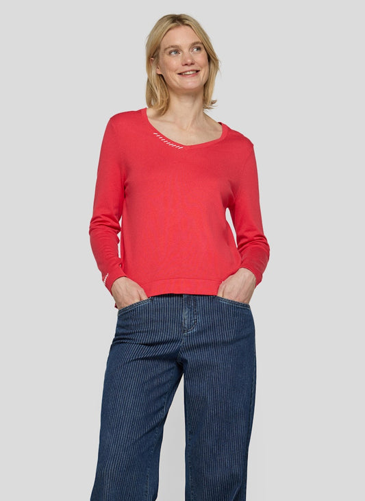 Rabe Coral Sweater with stitch detailing