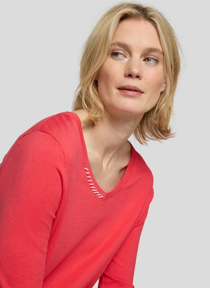 Rabe Coral Sweater with stitch detailing