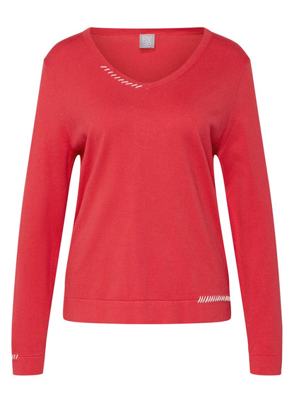 Rabe Coral Sweater with stitch detailing